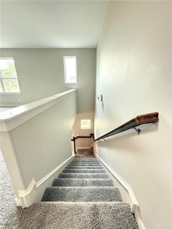 1312 Yale Ave, Mcallen, TX 78504 - stairway with plenty of natural light and carpet