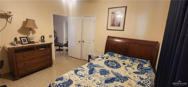 view of tiled bedroom