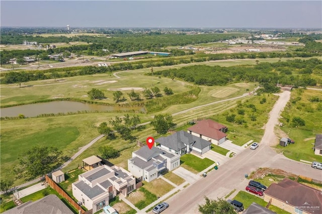 birds eye view of property with a residential view