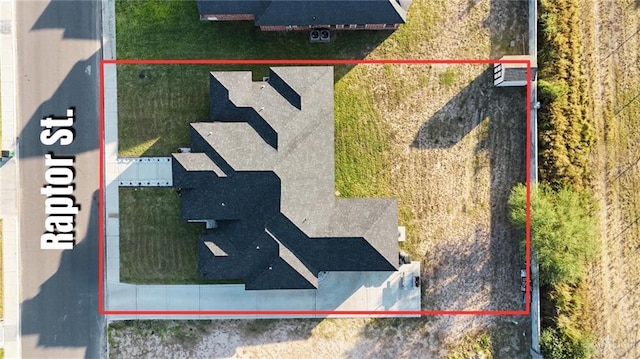 1110 Raptor St, Palmview, TX 78572 - aerial view of property and surrounding area with property parcel outlined