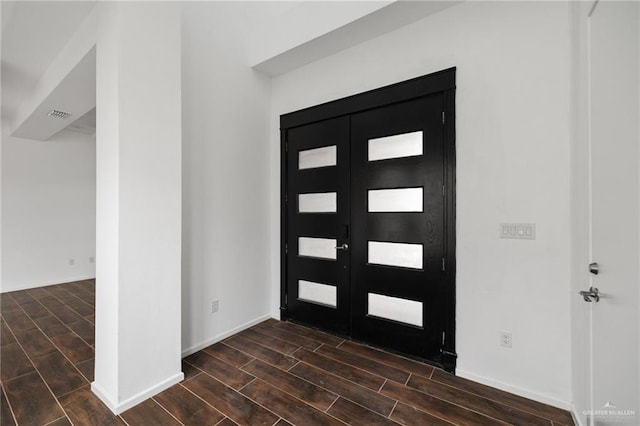 foyer entrance with french doors