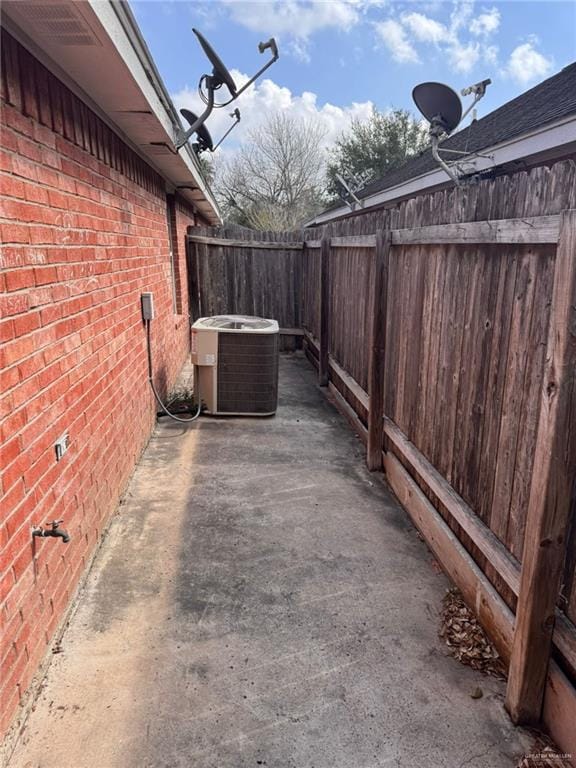 view of patio / terrace featuring central air condition unit