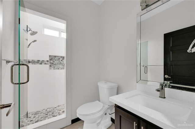 4120 Wisteria Ave, Mcallen, TX 78504 - full bathroom featuring a shower stall, toilet, and vanity