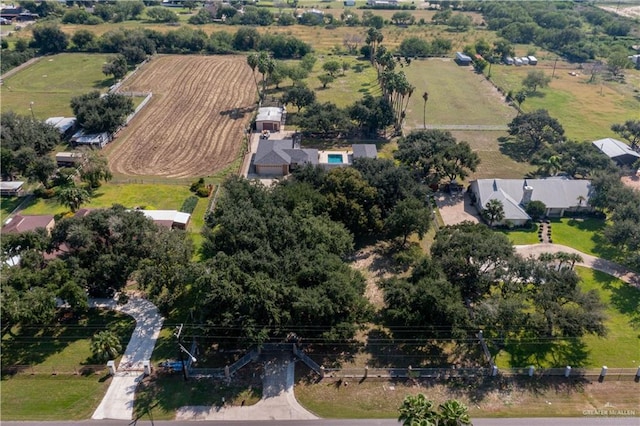 drone / aerial view featuring a rural view