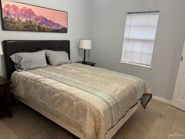 view of tiled bedroom