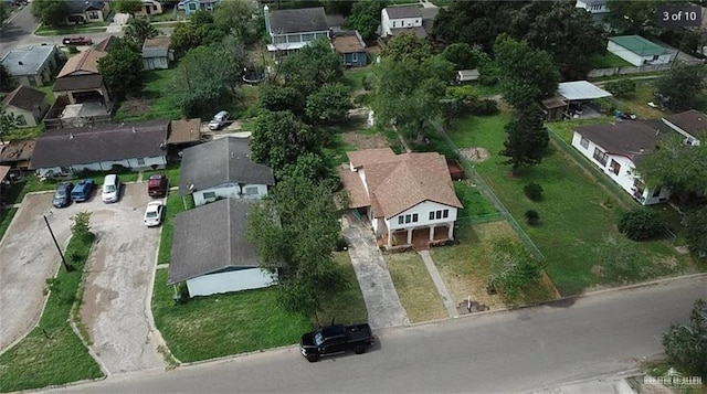 bird's eye view featuring a residential view