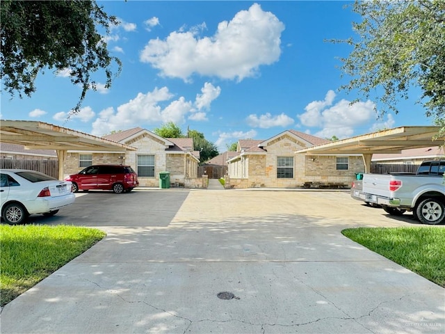 view of front of house featuring a carport