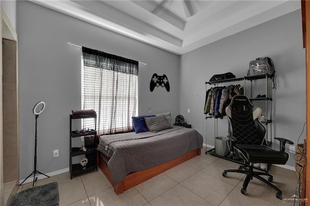 view of tiled bedroom