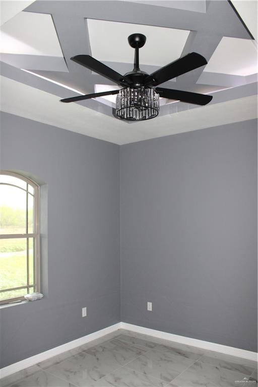 unfurnished room featuring ceiling fan