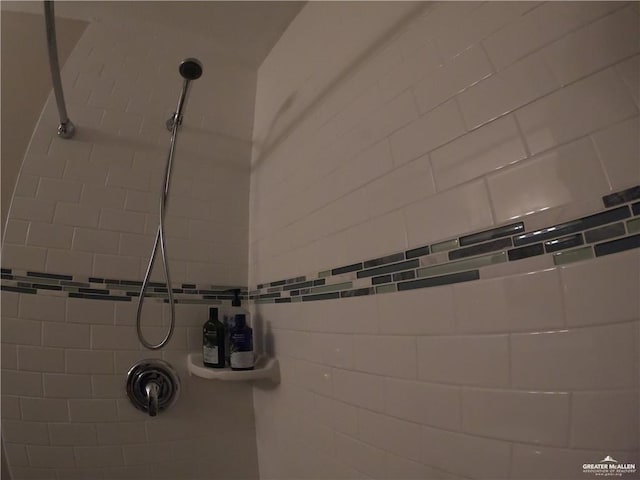 bathroom view of a tile shower