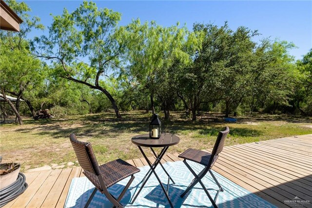 1612 W Military Hwy, Mission, TX 78572 - wooden terrace featuring a lawn