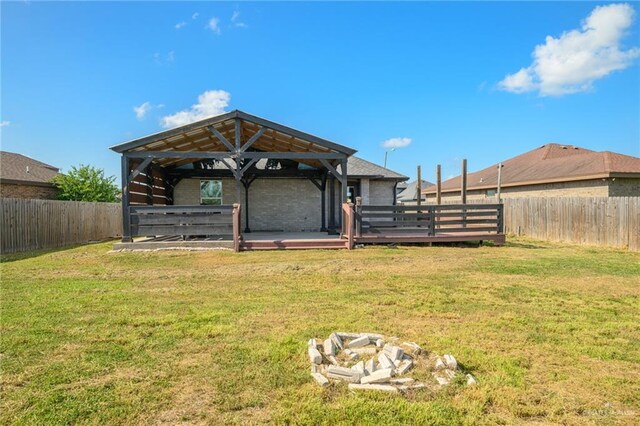 17236 Mandarin Ave, Harlingen, TX 78552 - view of yard featuring a gazebo and a deck