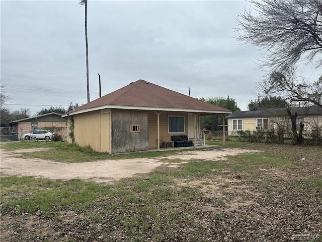 view of rear view of property