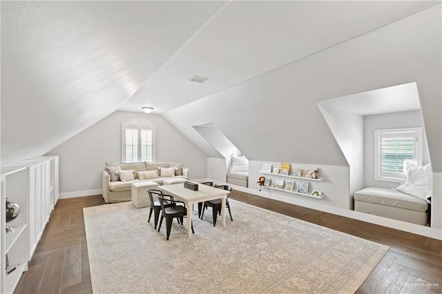 9325 W Mile 8 Rd, Mission, TX 78573 - recreation room featuring lofted ceiling and baseboards