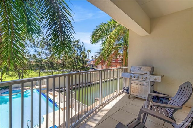 balcony with a grill