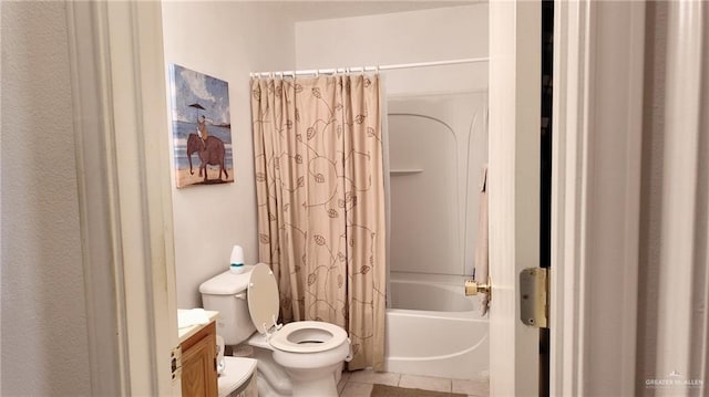 9212 N 30th St, Mcallen, TX 78504 - full bath with vanity, tile patterned flooring, and shower / bath combination with curtain