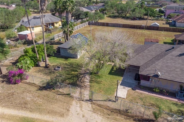 drone / aerial view with a residential view