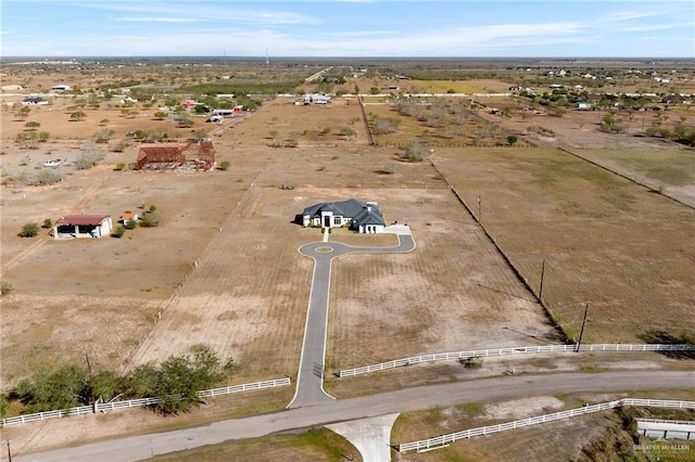 drone / aerial view featuring a rural view