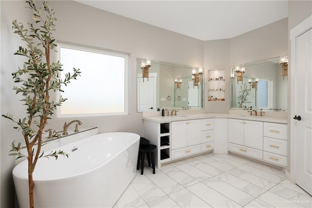 bathroom featuring a bathtub and vanity