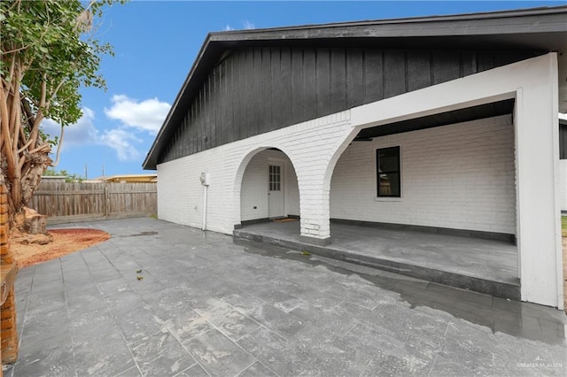 exterior space with a patio area