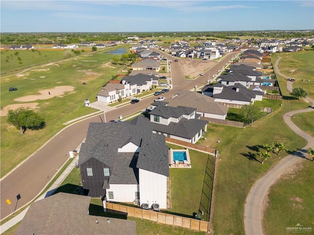 drone / aerial view with a residential view