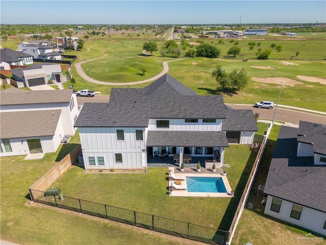 bird's eye view featuring view of golf course