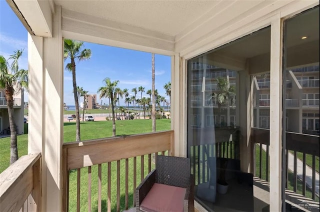 view of sunroom