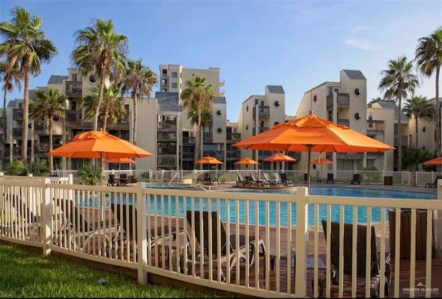 view of pool with a patio area