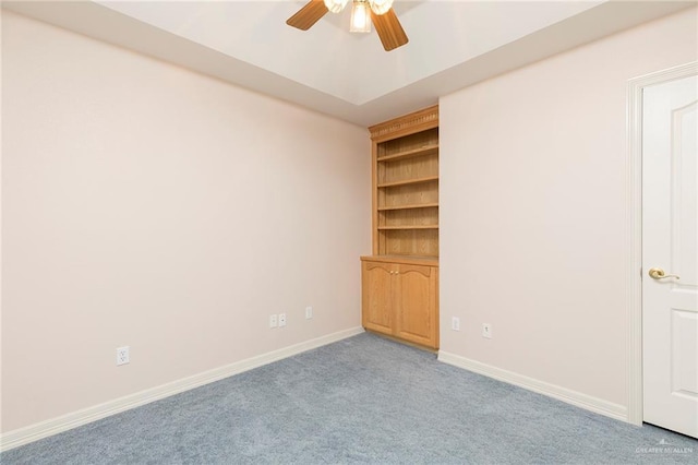 112 Saturn St, Mission, TX 78572 - empty room with light carpet, ceiling fan, and baseboards