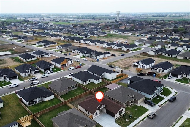 bird's eye view featuring a residential view