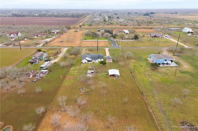 drone / aerial view featuring a rural view