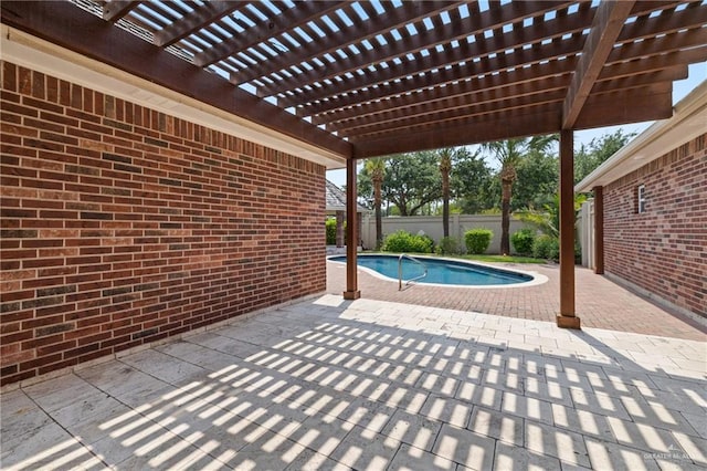 5501 N 1st Ln, Mcallen, TX 78504 - view of pool featuring a fenced backyard, a pergola, and a patio area