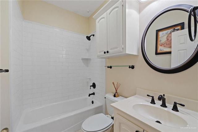 5501 N 1st Ln, Mcallen, TX 78504 - bathroom with toilet, washtub / shower combination, and vanity