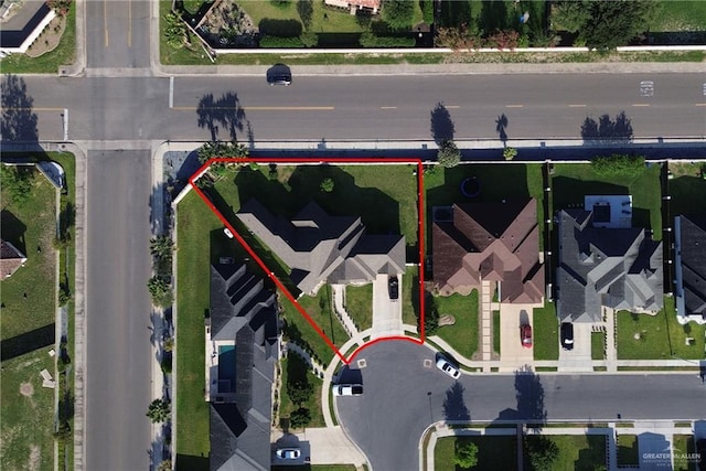 13801 N 37th St, Mcallen, TX 78504 - aerial view of property and surrounding area featuring property parcel outlined