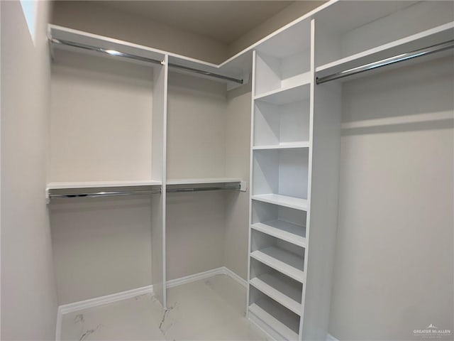 view of walk in closet