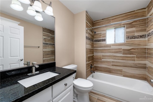 21890 Fm 508, Harlingen, TX 78550 - bathroom featuring vanity, shower / tub combination, and a chandelier