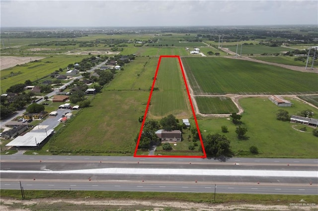 drone / aerial view featuring a rural view