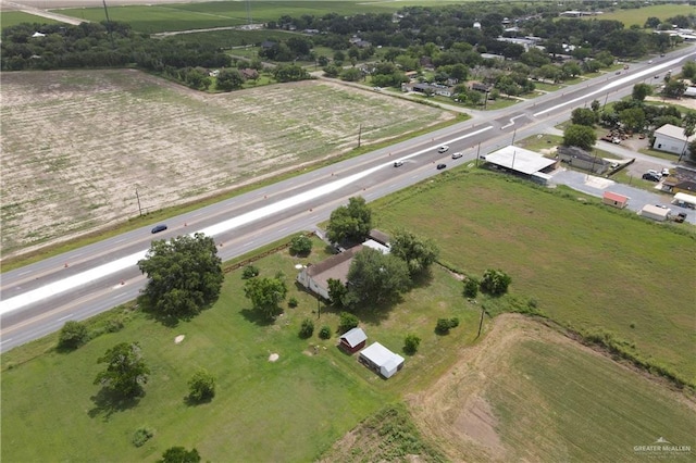 drone / aerial view with a rural view