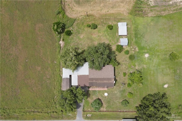 drone / aerial view featuring a rural view