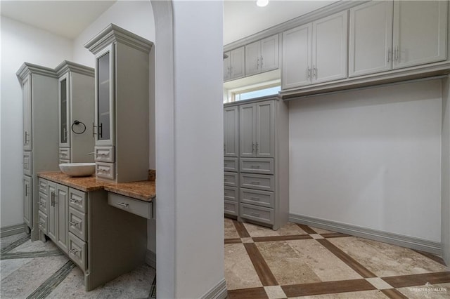 spacious closet with a sink