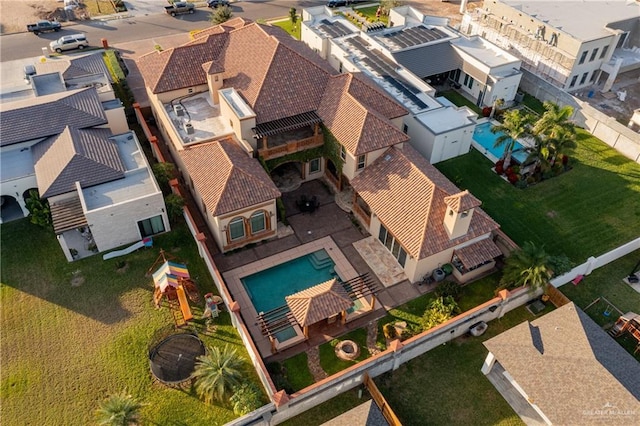 drone / aerial view featuring a residential view