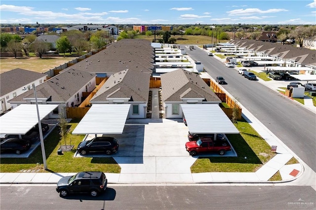 aerial view featuring a residential view