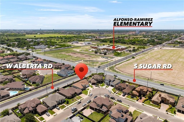 1408 May Dr, Edinburg, TX 78539 - aerial view with a residential view