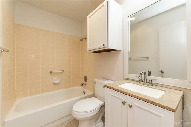 5111 Other, San Antonio, TX 78217 - bathroom featuring toilet, shower / bath combination, vanity, and tile patterned flooring