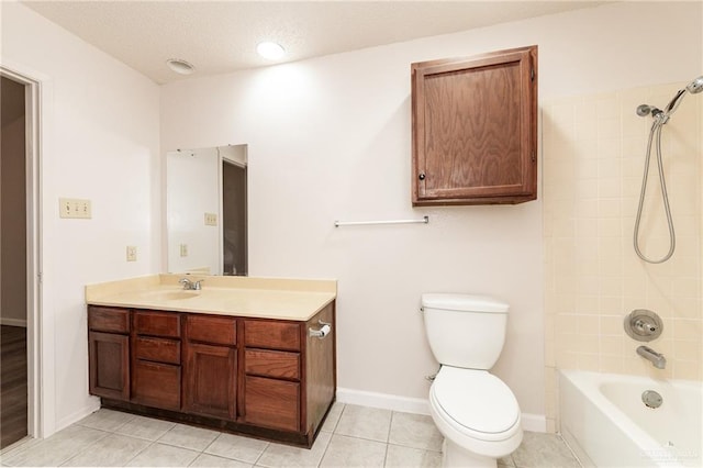 5111 Other, San Antonio, TX 78217 - bathroom featuring toilet, vanity,  shower combination, baseboards, and tile patterned floors