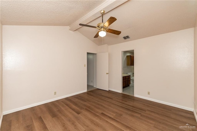 5111 Other, San Antonio, TX 78217 - unfurnished bedroom with wood finished floors, baseboards, ensuite bath, a ceiling fan, and a textured ceiling