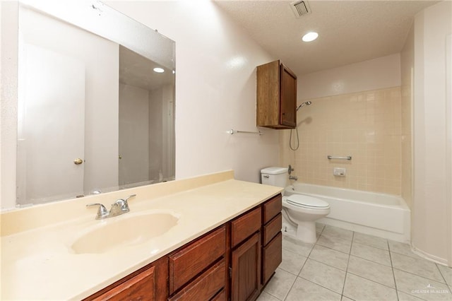 5111 Other, San Antonio, TX 78217 - bathroom featuring tile patterned flooring, toilet, vanity,  shower combination, and recessed lighting