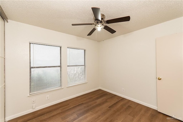 5111 Other, San Antonio, TX 78217 - empty room with wood finished floors, plenty of natural light, a textured ceiling, baseboards, and ceiling fan