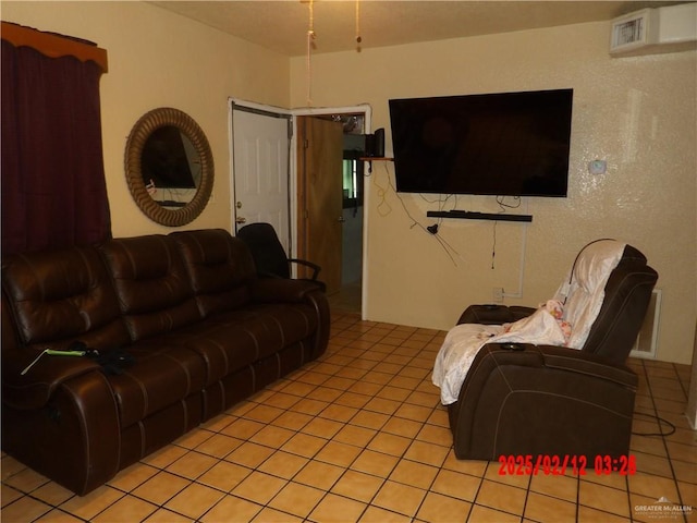 view of tiled living room