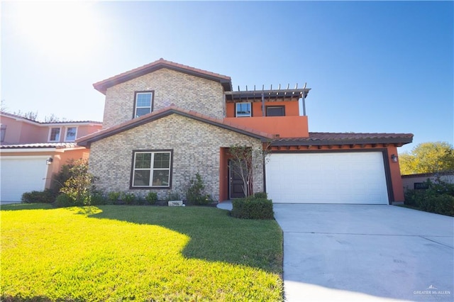 view of front of house with a front yard